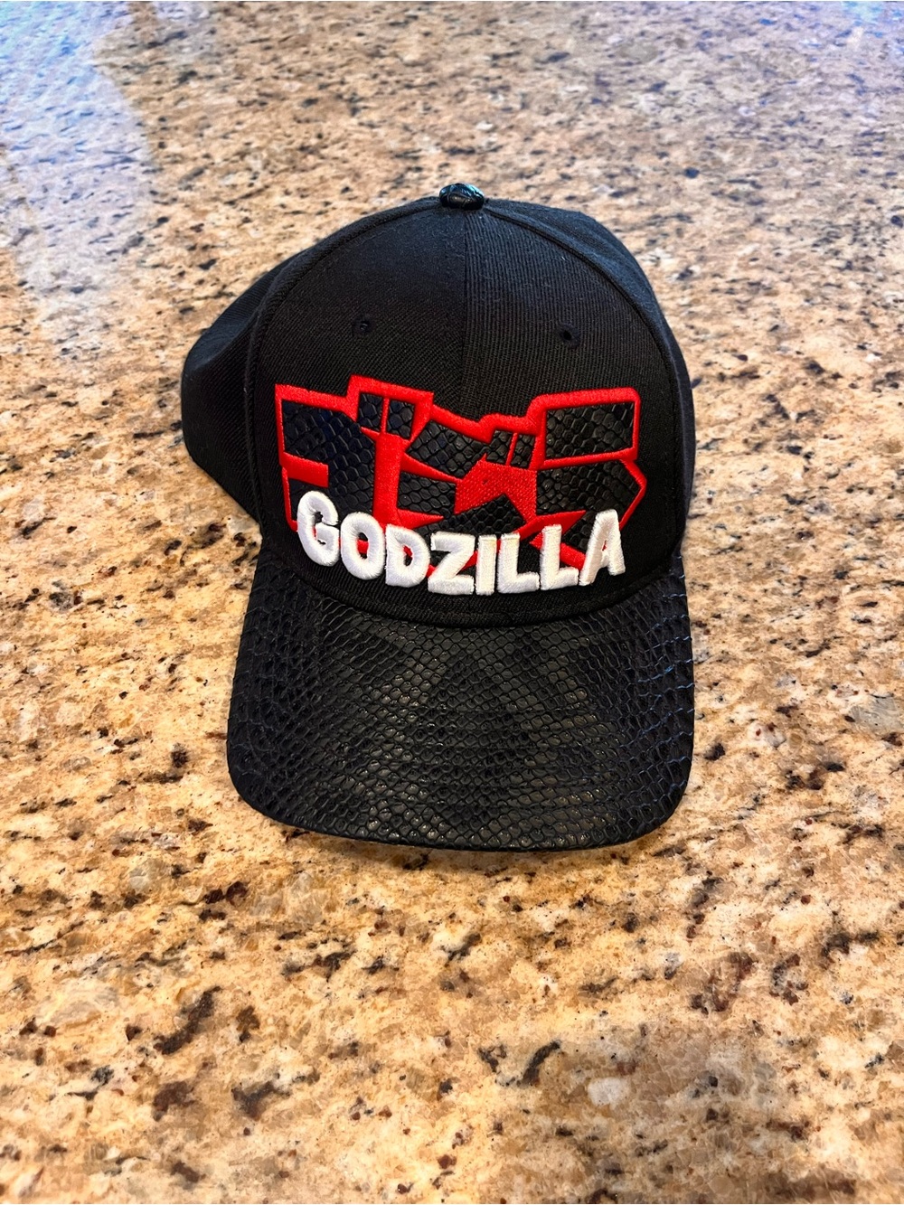 Black Godzilla Snapback Hat